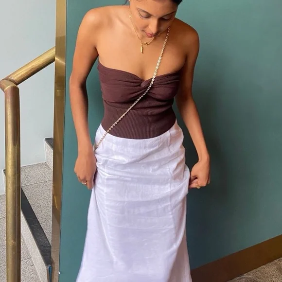 Boho Knit Tube Tops S, L - Picture 3 of 3